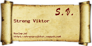 Streng Viktor névjegykártya
